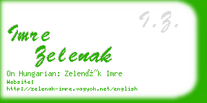 imre zelenak business card